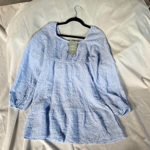 H&M Light Blue Long Sleeve Dress